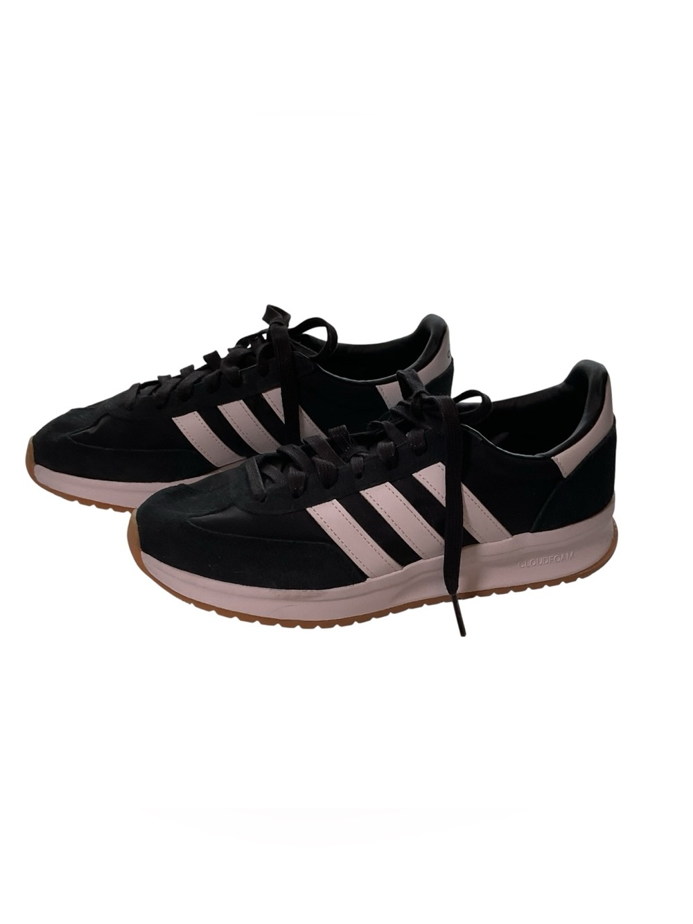 Adidas Cloud Foam Comfort Black & White Men’s Sneakers. Size 9 - Picture 1 of 8
